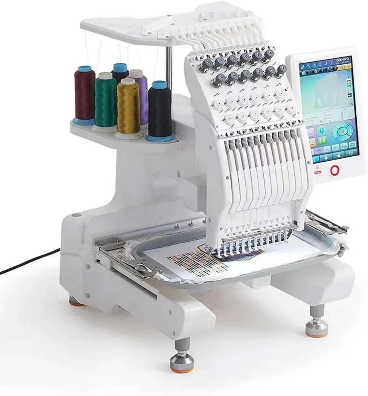 12-Nadeln-Stickmaschine Heimcomputer-Nähmaschine, elektrische Nähmaschine, Stickautomat, Touch-Bedienung, für Hüte und Kleidung