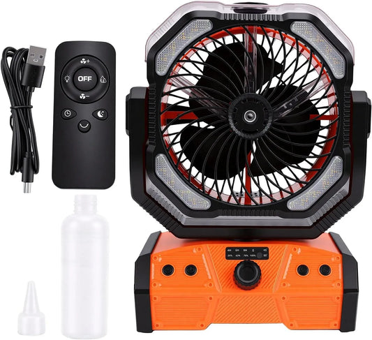 Ventilator 160-ml-Wassertank, tragbar, Outdoor, Timer, großer Wassertank, Camping