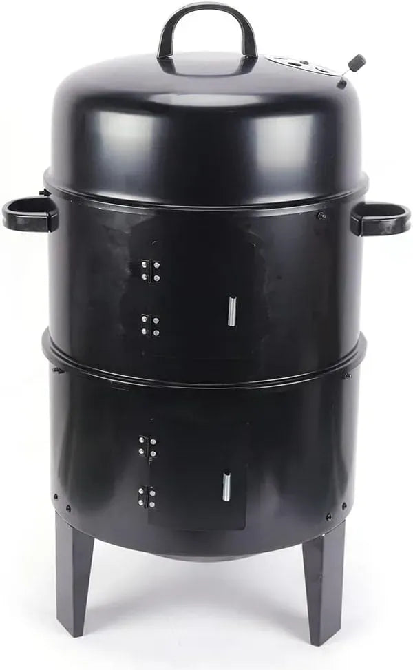3-in-1 Räucherofen, Grill, Camping, Edelstahl, Holz, für Fleisch