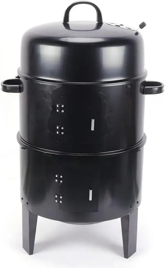 3-in-1 Räucherofen, Grill, Camping, Edelstahl, Holz, für Fleisch