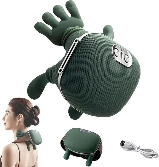 Nackenmassagegerät, Massageapparat für Nacken und Rücken, 3D-Optik, Wärmefunktion, für Rücken Schulter