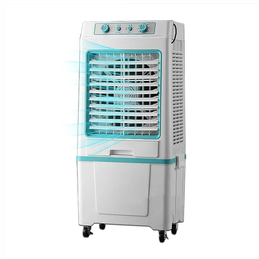 Luftkühler 40L/60L 10M, 60 L, 280 W, tragbar, Verdunstungskühler mit 3 Stufen, 280W Kühlventilator für Zuhause