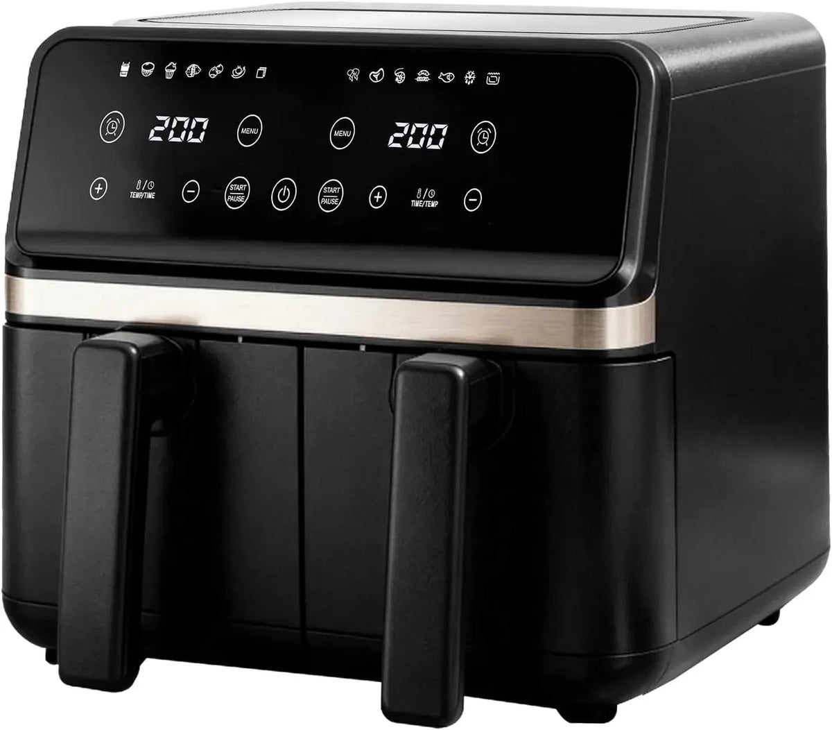 Geschirrspüler 12-in-1, 8 L, Spülmaschine, Touch-Bedienung, Antihaftbeschichtung, Antihaftbeschichtete Frittierkörbe, Touchscreen, 2 Fächer