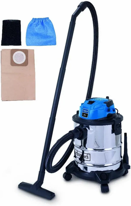 Scheppach 3in1 NTS20 Staubsauger, elektrisches Staubsauggerät, 3in1 Nass-/ Trockensauger NTS20 SE Staubsauger Industriesauger