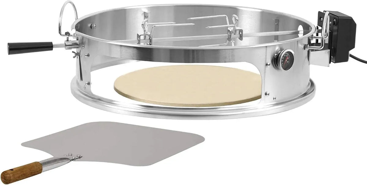 BBQ-Toro Edelstahl Pizzaring Set inklusive Grillspieß
