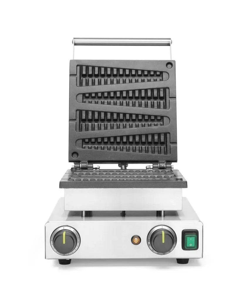 230V/1750W Waffeleisen, Waffelmaker, Waffelautomat, 1750 W, 50 bis 220 °C, 230 V, 230 mm, Antihaftbeschichtung, Edelstahl, aluminium, HENDI