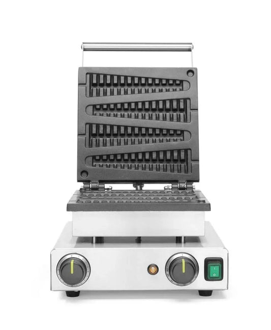 230V/1750W Waffeleisen, Waffelmaker, Waffelautomat, 1750 W, 50 bis 220 °C, 230 V, 230 mm, Antihaftbeschichtung, Edelstahl, aluminium, HENDI