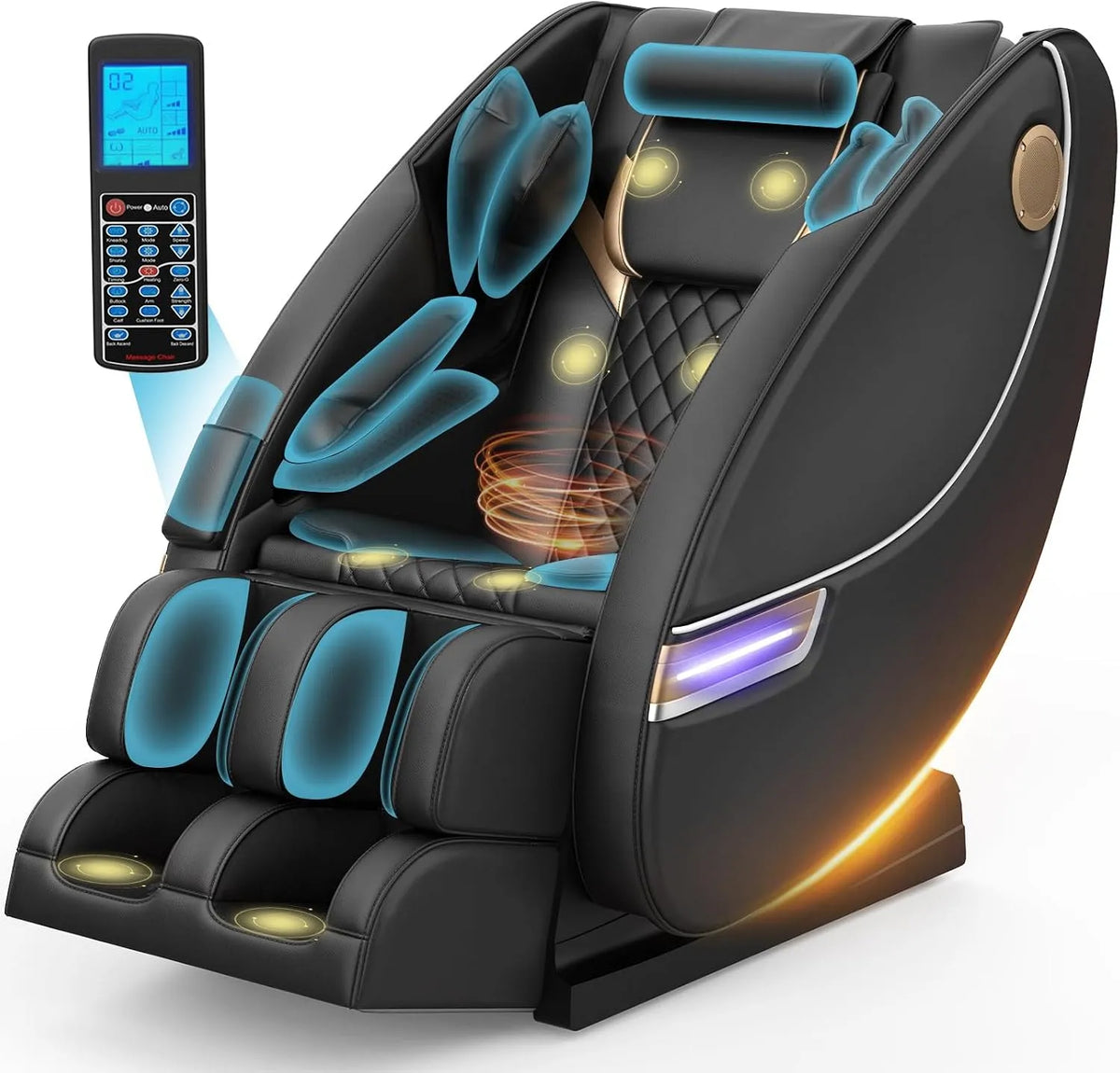 Relax- und Massagesessel, Transportrollen, Bluetooth, Bluetooth-Lautsprecher