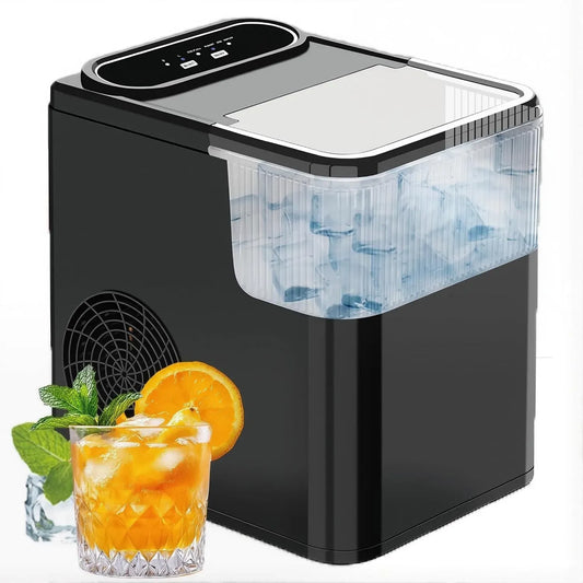 Eiswürfelmaschine, tragbar, USB, Schwarz, produziert 12 kg EIS pro Tag, ideal für Hausbar und Küche, 9 Würfel in 6 Minuten