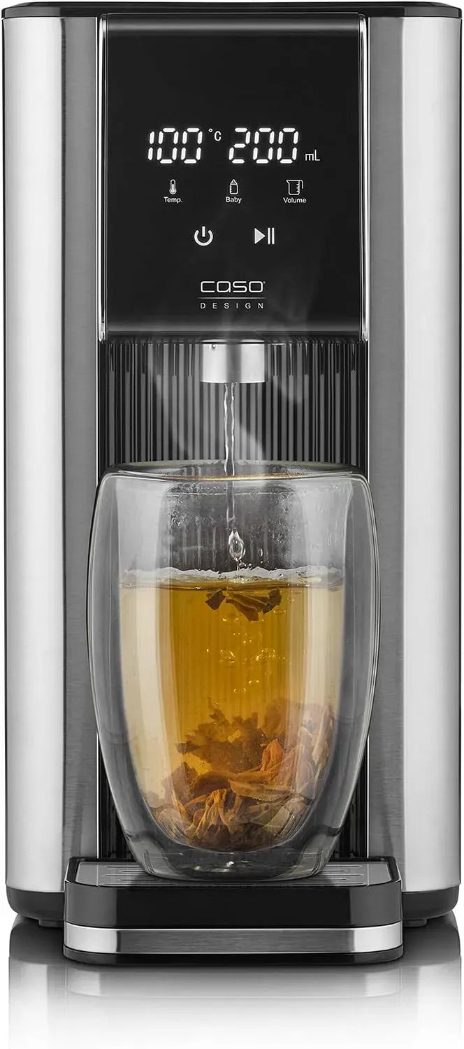 Caso HW 620 Turbo-Heißwasserspender, Wasserfilter, Heißwasserbereiter, Trinkwasserfiltersystem, 2,5 L, 2600 W, 40 bis 100 °C, Edelstahl