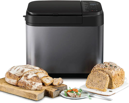 Panasonic SD-YR2540 13-Stunden-Zeitvorwahl Brotbackautomat, Brotbackmaschine, 2 Temperaturzonen, Grau, 32 automatische Programme