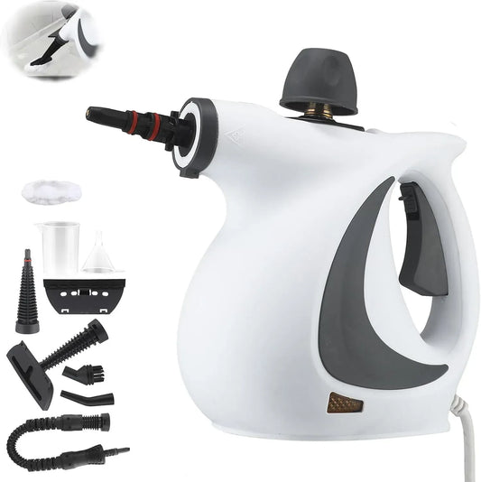 Dampfreiniger, 1050 W, Druckdampf, tragbar, Rot, Steam Pressure 1050 W Steam Cleaner for All Floors, Red Hut Steam Cleaner Mobile, 3.2 Bar