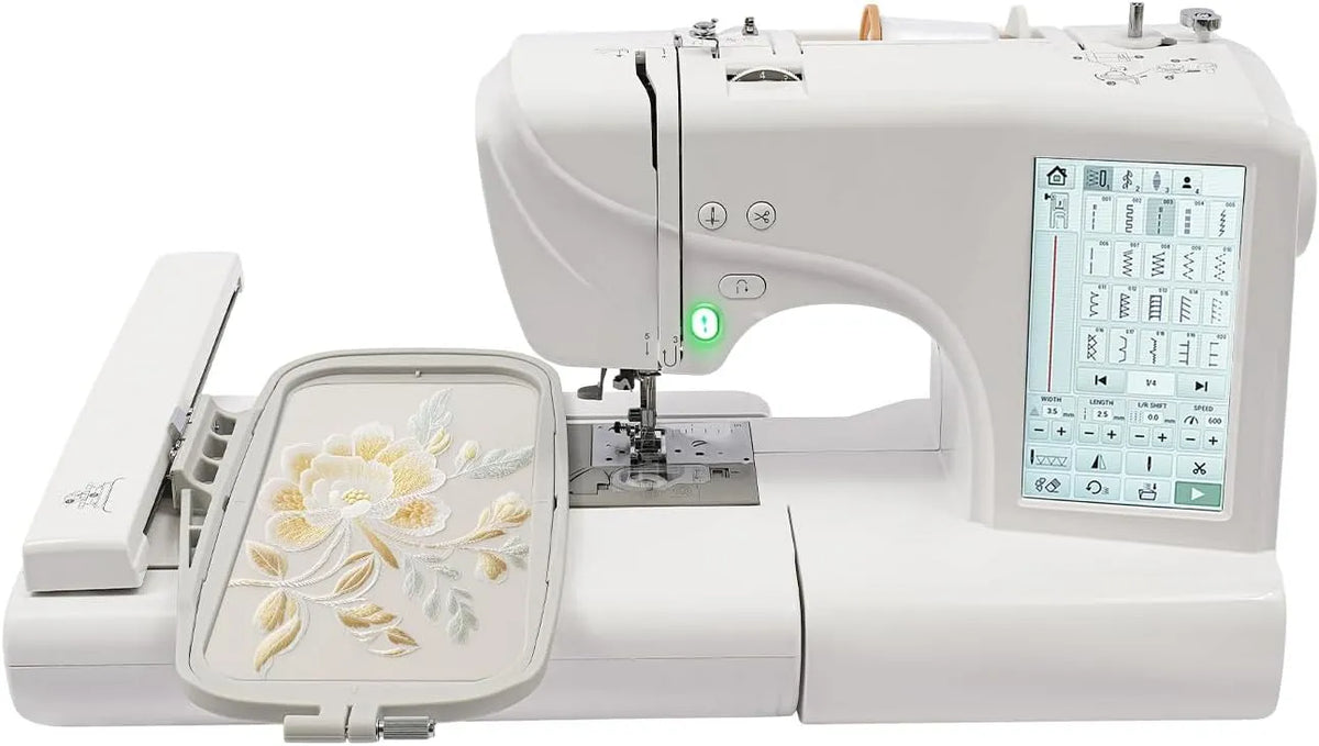 7-Zoll-Bildschirm Nähmaschine, elektrische Nähmaschine, Stickautomat, für Jeans, Stickmaschine