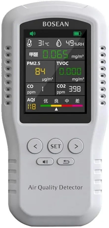 Monitor, 2 Temperaturzonen, PC-Bildschirm, Luftqualitätsmessgerät, HpLive 6 in 1 Luftqualitätsmessgerät Innenraum Detektor für PM2