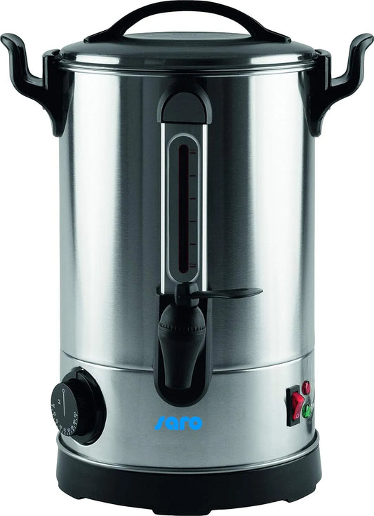 Glühweinkocher/Heißwasserspender, Heißwasserbereiter, 5,9 L, 30 bis 110 °C, Edelstahl, SARO