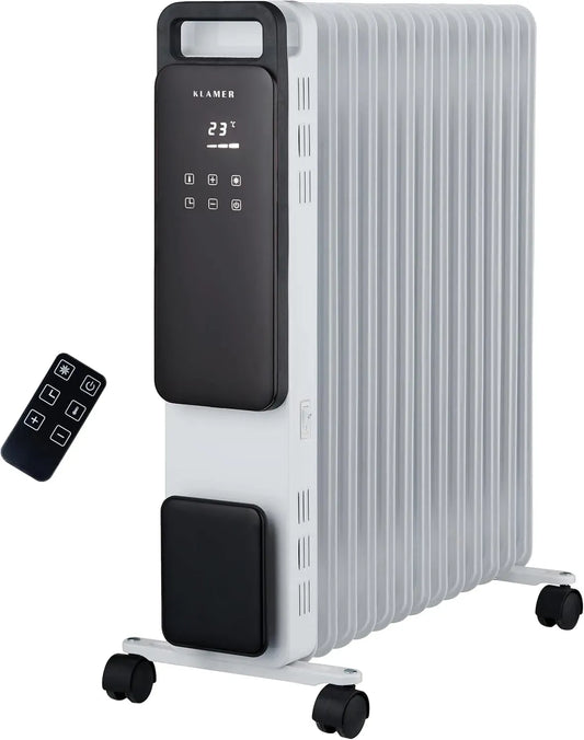 24h Ölradiator 2500 W energiesparend mit Timer für Räume bis 30 m²