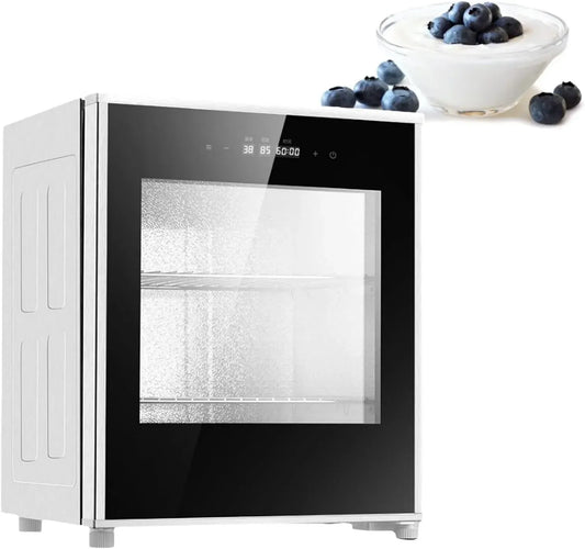 Joghurtgärmaschine, Teiggärschrank, 40 L, 20 bis 50 °C, Touch-Bedienung, 2 Temperaturzonen, für Heimbäckereien