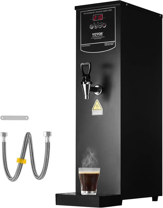 VEVOR Wasserkocher, 20 L, Restaurant, Edelstahl, Gewerblicher Heißwasserspender 20 L, 1,5 kW