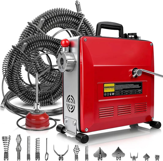 20-200mm 450U/M Rohrreinigungsmaschine, 850 W, 200 mm, für 20-200mm Rohrleitungen 12 Köpfe 450U/M