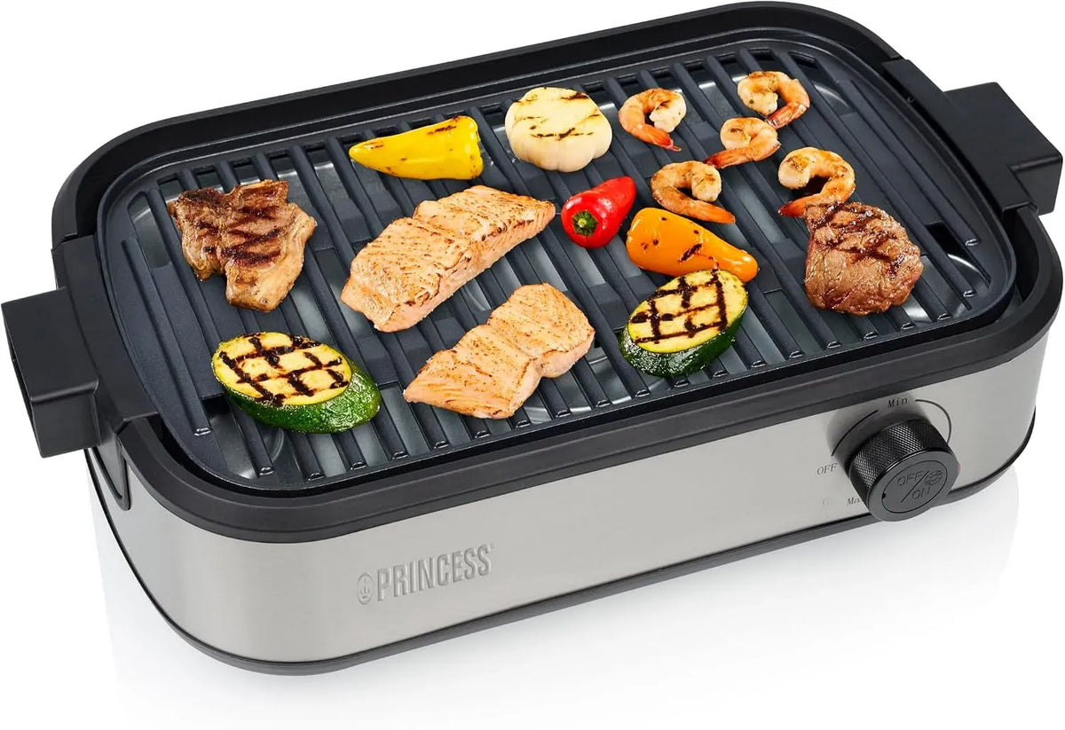 Princess Elektrogrill, Tischgrill, Table, elektrischer Tischgrill, 35 x 21 cm, Thermostat