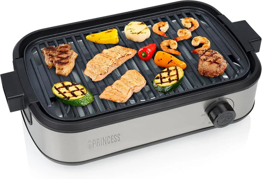 Princess Elektrogrill, Tischgrill, Table, elektrischer Tischgrill, 35 x 21 cm, Thermostat