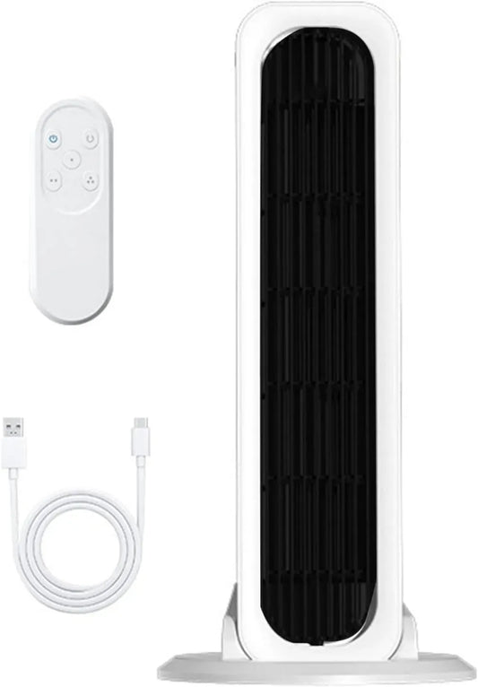 USB Oscillating Desktop Fan, Generisch Rechargeable Bladeless Tower Fan