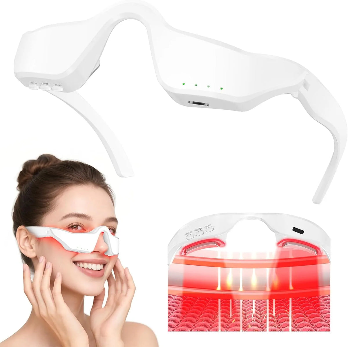 5-in-1 Massagegerät, Wärmefunktion, für Augensäcke