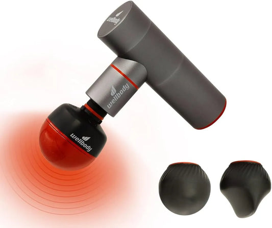 Massagepistole, Massagegerät, Muskelmassagegerät, tragbar, leise, Wärmefunktion, aluminium, für Muskeln