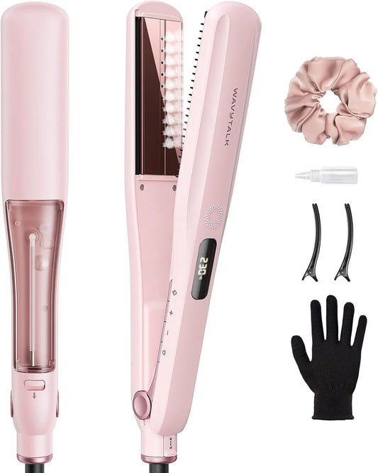 Haarglätter, Glätteisen, Dampf, Glätteisen für Haare, Wavytalk Dampf-Glätteisen Haarglätter für Schnell einen Seidig Glattes Haar