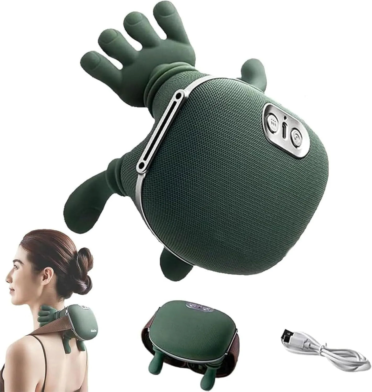3D-Maximierungsmassage Handiva-Nackenmassagegerät, Handiva-Massagegerät, Massageapparat für Nacken und Rücken, 3 Geschwindigkeiten, 3D-Optik