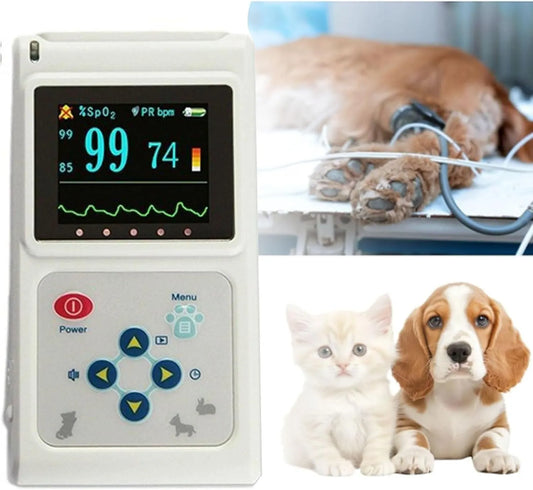 Ohr-/Zungen-SpO2-Sensor, Pulsmesser, USB-Kabel, tragbar, für Hunde