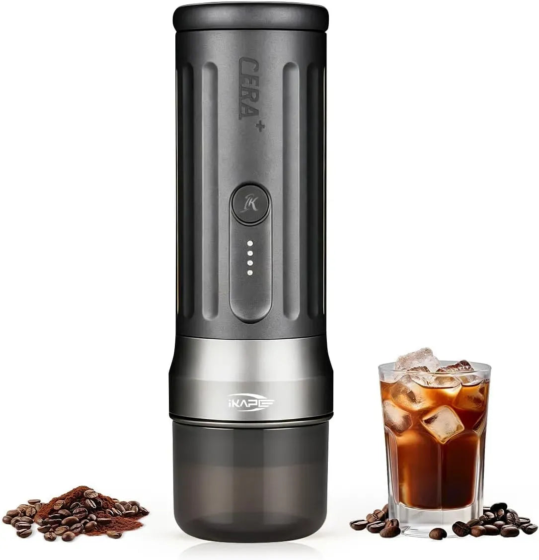 Espressomaschine, IKAPE KAPO, tragbar, Bluetooth, Camping, 20 bar Druck