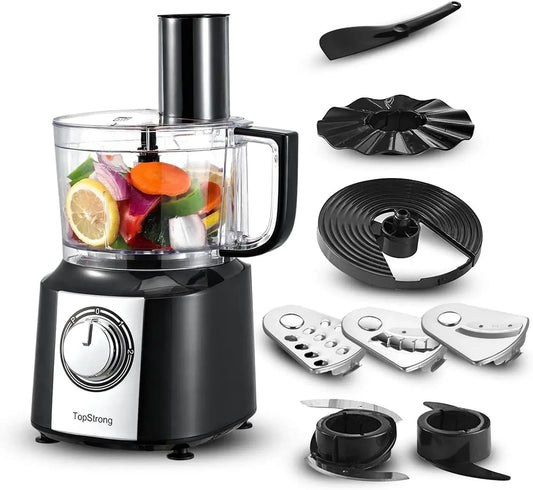 Küchenmaschine, 2 L, 800 W, TopStrong, 2L Food Processor, 3 Schneidescheiben