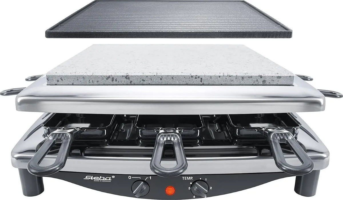 RC 3 Made in Germany, Steba Gourmet Raclette, 8 Personen, Schwarz