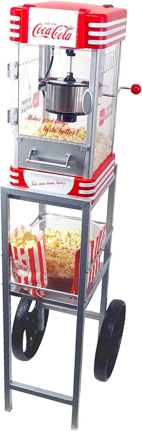 Popcorn-Maker, Praktisch, Salco Coca-Cola Popcorn-Maker + Universal-Trolley