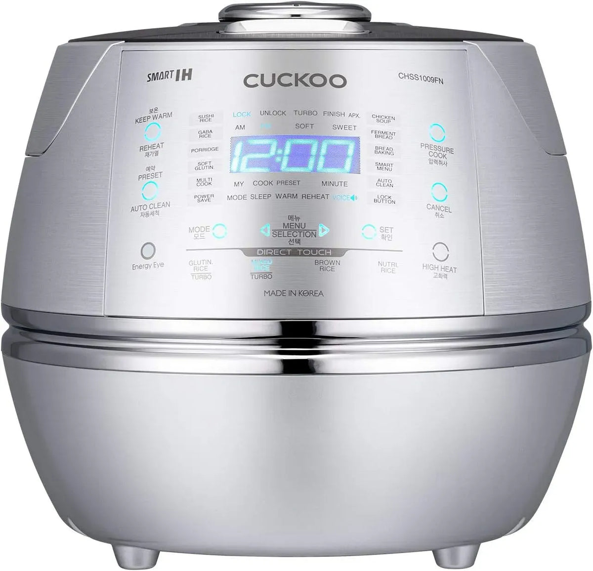 CRP-CHSS1009FN Dampfdruck-Reiskocher, Cooker, elektrischer Reiskocher, 1,8 L, 10 Tassen, CUCKOO