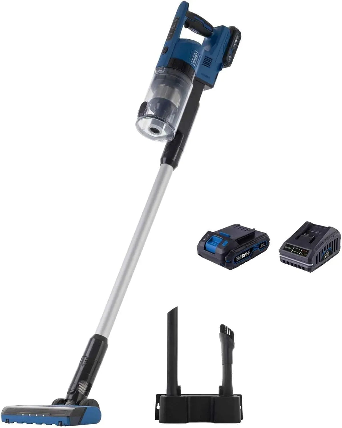 Scheppach BC-VC250-X Staubsauger, elektrisches Staubsauggerät, Akku Handstaubsauger Staubsauger mit 600ml Behälter